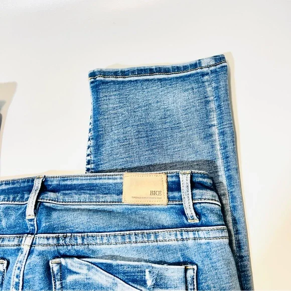 BKE jeans Payton Mid Rise Straight leg jeans distressed stretchy women Size 32 - Picture 9 of 12